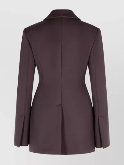 Sportmax Longline Jacket Structured Shoulders In Purple