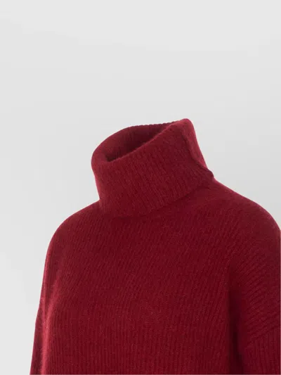 Uma Wang High Neck Turtleneck Knitwear Relaxed Fit In Red
