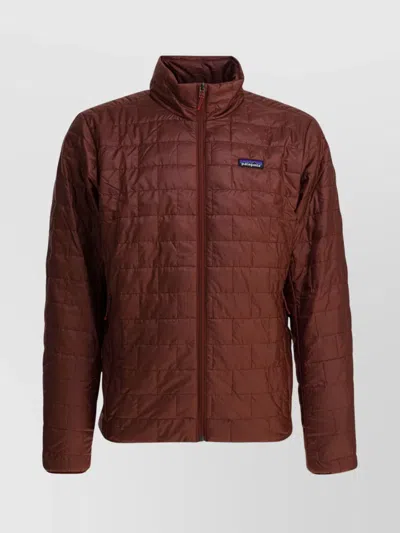 Patagonia Insulated Jacket With High Collar And Pockets In Multi
