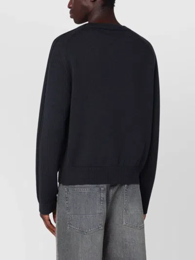 Our Legacy Wool Crew Neck Long Sleeve Jumper In Black