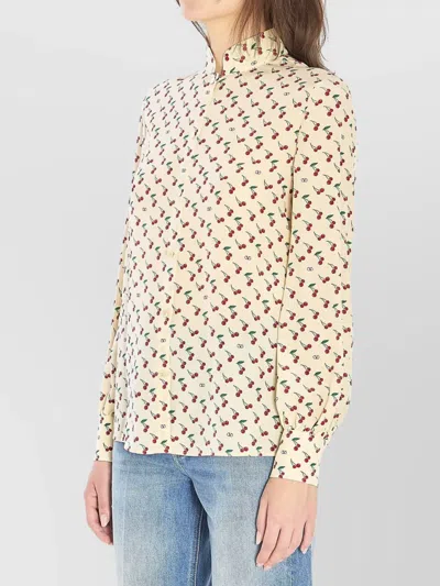 Valentino Camicia In Crepe Stampata  Donna In Neutral