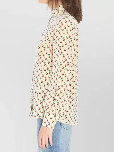 Valentino Camicia In Crepe Stampata  Donna In Neutral