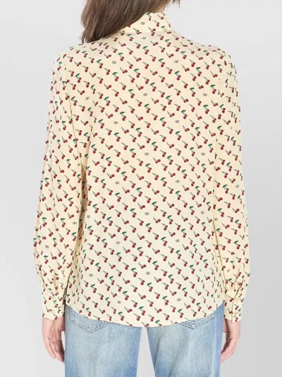 Valentino Camicia In Crepe Stampata  Donna In Neutral