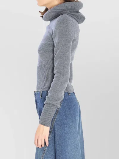 Alaïa Gray Wool Hoodie In Gray