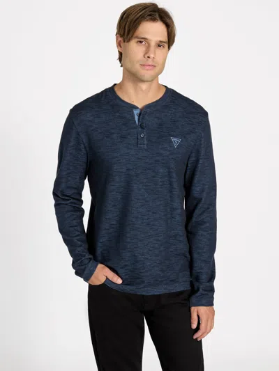 Guess Factory Dunston Henley Tee In Multi