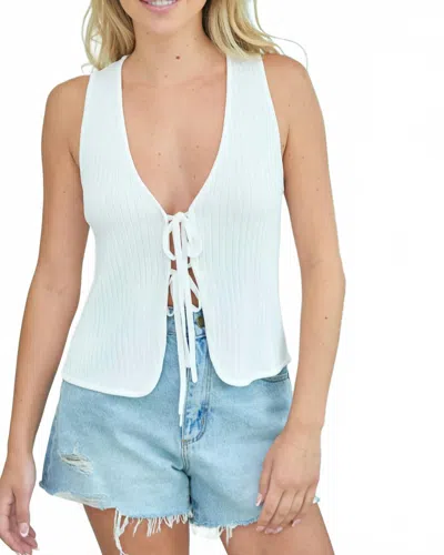 Show Me Your Mumu Time Out Tie Top In White In White