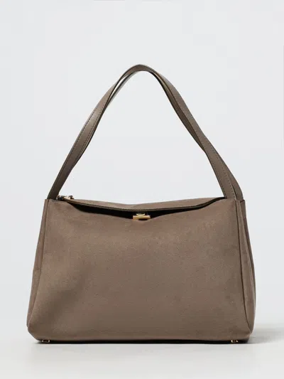 Themoirè Shoulder Bag  Woman Color Grey In Brown