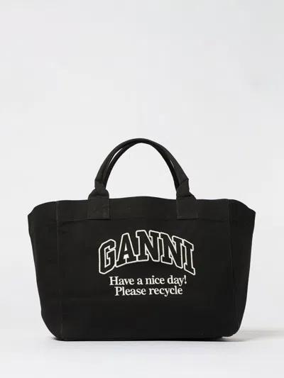 Ganni Tote Bag  Woman Color Black In Black