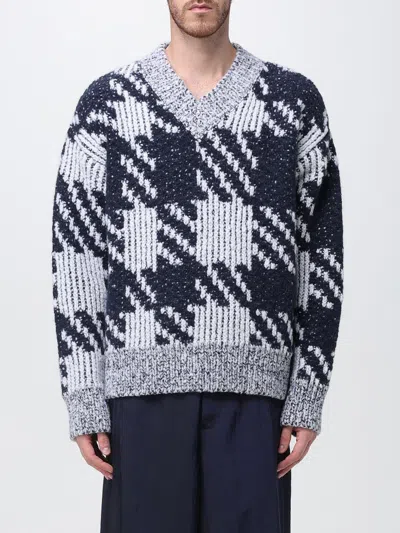 Dries Van Noten Macao V Neck Sweater In Blue