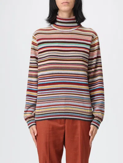 Paul Smith Womens Knitted Sweater Roll Neck In Multi