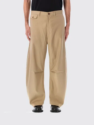 Comme Des Garçons Homme Buckled Wide Leg Trousers In Neutral
