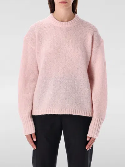 By Malene Birger Brie Wool And Mohair Crewneck Sweater In Pink
