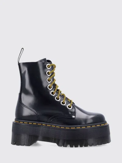 Dr. Martens Jadon Max Platform Boots In Buttero Leather In Black