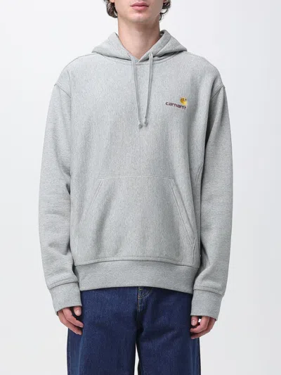 Carhartt American Script Hoodie In Gray
