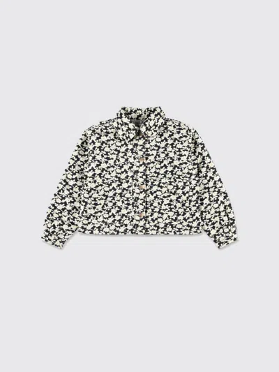 Bonpoint Jalia Liberty Denim Floral Jacket In Gray