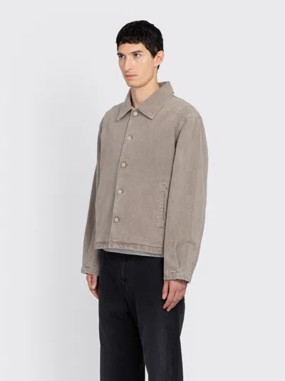Mfpen Beige Painters Denim Jacket In Gray