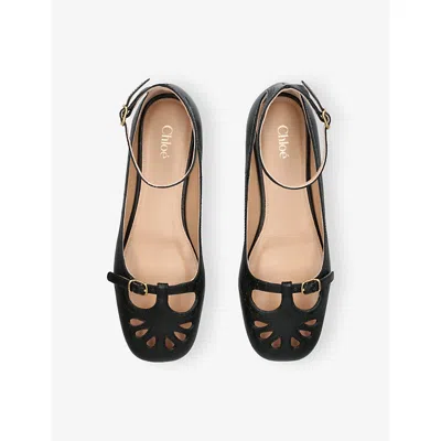 Chloé Black Misty Ballerinas In Black