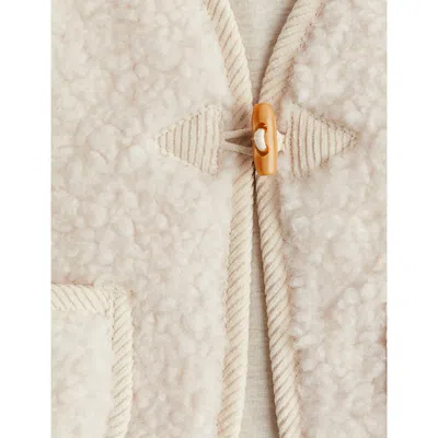 H&m Adorables Teddy-textured Wool-blend Gilet 3-10 Years White Dusty Light In White