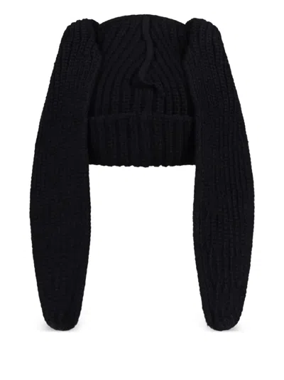 Charles Jeffrey Loverboy Floppy Rabbit Beanie In Brown