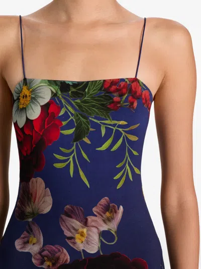 Alice And Olivia Augusta Spaghetti-strap Floral Maxi Dress In Multi
