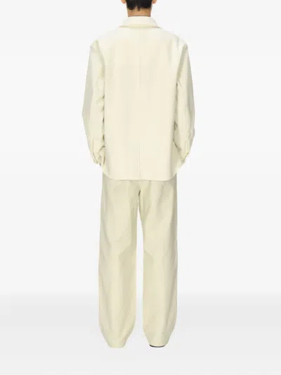 Auralee Homespun Tweed Shirt Blouson In White