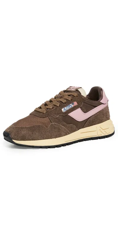 Autry Sneakers Reelwind Low In Nylon Suede And Leather Plugh And Zephyr In Brown