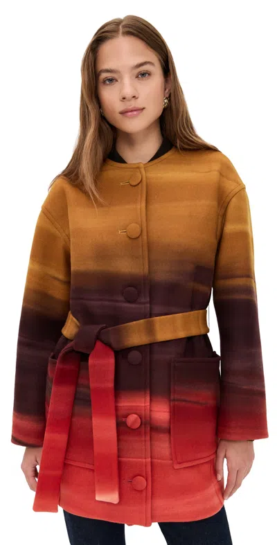 Ulla Johnson Ambrose Wool Meton Coat Agate In Multi