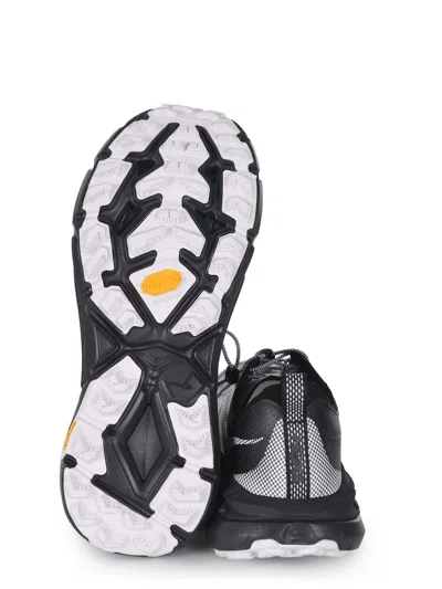 Hoka Mafate Speed 4 Lite Black Low Top Sneakers With Mesh Panels In Tech Fabric Unisex In Black