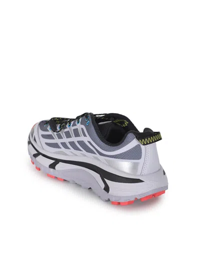 Hoka Mesh Trail Shoes With Quick-lace System In Gray