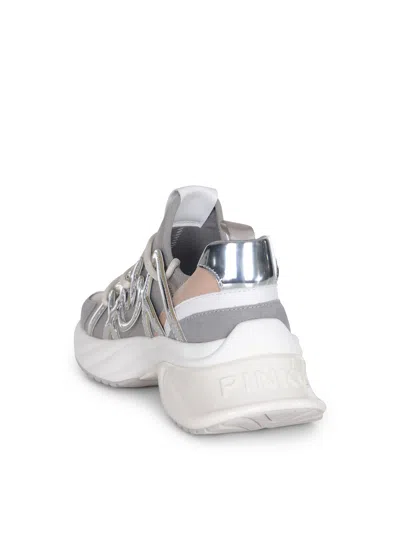 Pinko Slip-on Sneakers Made Of Technical Fabric In Gray