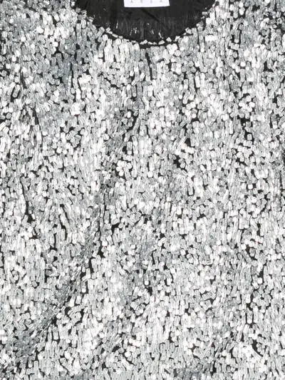 Area Sequined Short-sleeved T-shirt In Metallic