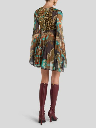 Etro Paisley Chain Crop Top In Gold