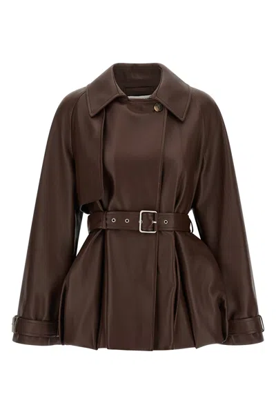 Loewe Lightweight Lambskin Jacket In Brown