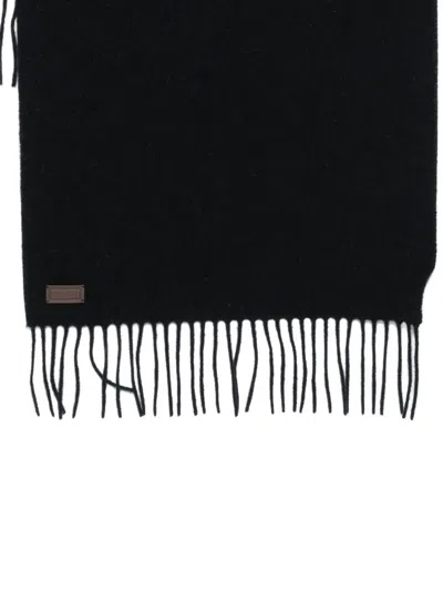 Canali Fringed Scarf In Blue