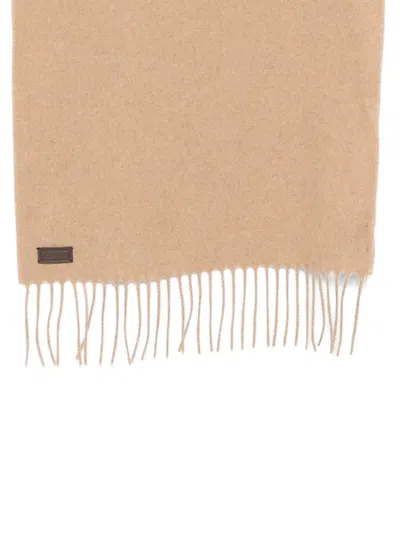Canali Fringed Scarf In Brown