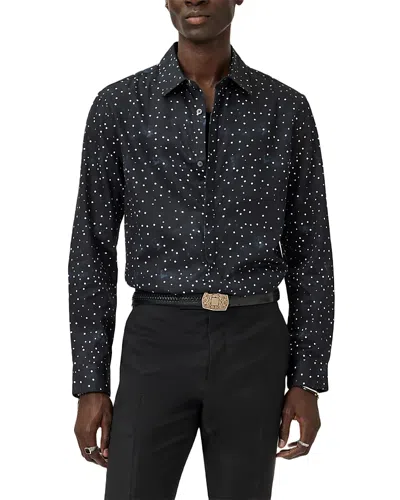 John Varvatos Rodney Hidden Placket Button-up Shirt In Black