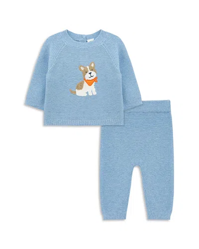 Little Me Boys' Puppy Sweater & Pants Set - Baby In Blue