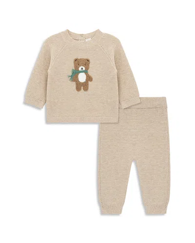 Little Me Boys' Bear Sweater & Jogger Pant Set - Baby In Neutral