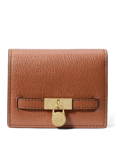 Michael Kors Hamilton Moderne Small Compact Wallet In Brown