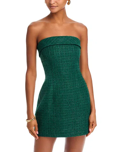 French Connection Shante Strapless Dress In Green
