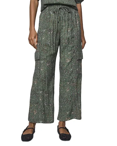 Splendid Versailles Floral Drawstring Cargo Pants In Green