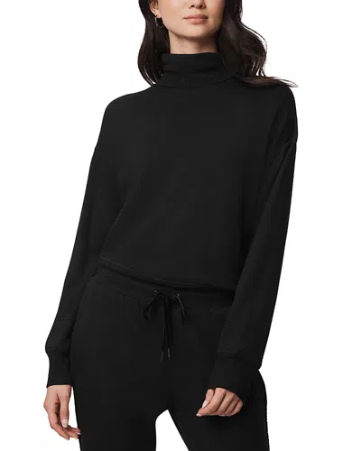 Splendid Supersoft Trim Turtleneck Sweater In Black
