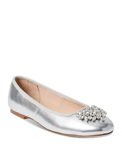 Jack Rogers Ellina Embellished Ballet Flat In Silver