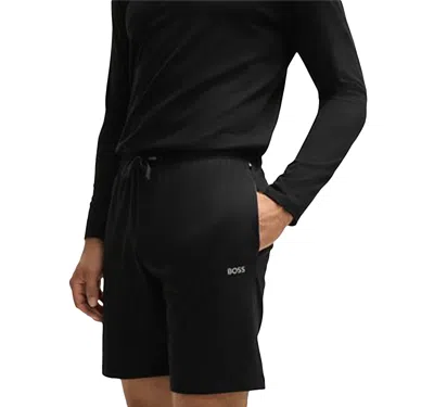 Hugo Boss Mix & Match Cotton Blend Regular Fit 7 Shorts In Black