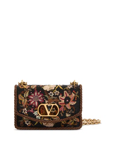 Valentino Vain Small Vlogo Beaded Convertible Shoulder Bag In Multi