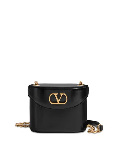 Valentino Garavani Vain Vanity Bag In Shiny Calfskin Woman Black Uni