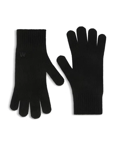 Weekend Max Mara Weekend Accessori 2 Lea Black Cashmere Gloves In Black