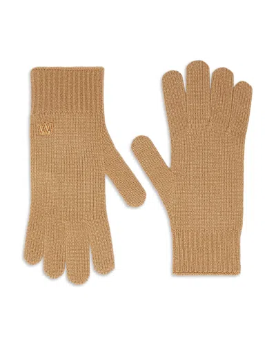Weekend Max Mara Weekend Accessori 2 Camel Cashmere Gloves In Brown