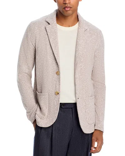 Maurizio Baldassari Winter Wool, Cotton & Nylon Mouline Sweater Jacket In Neutral