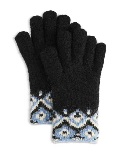 Aqua Rd Style Fairilse Knit Gloves In Black